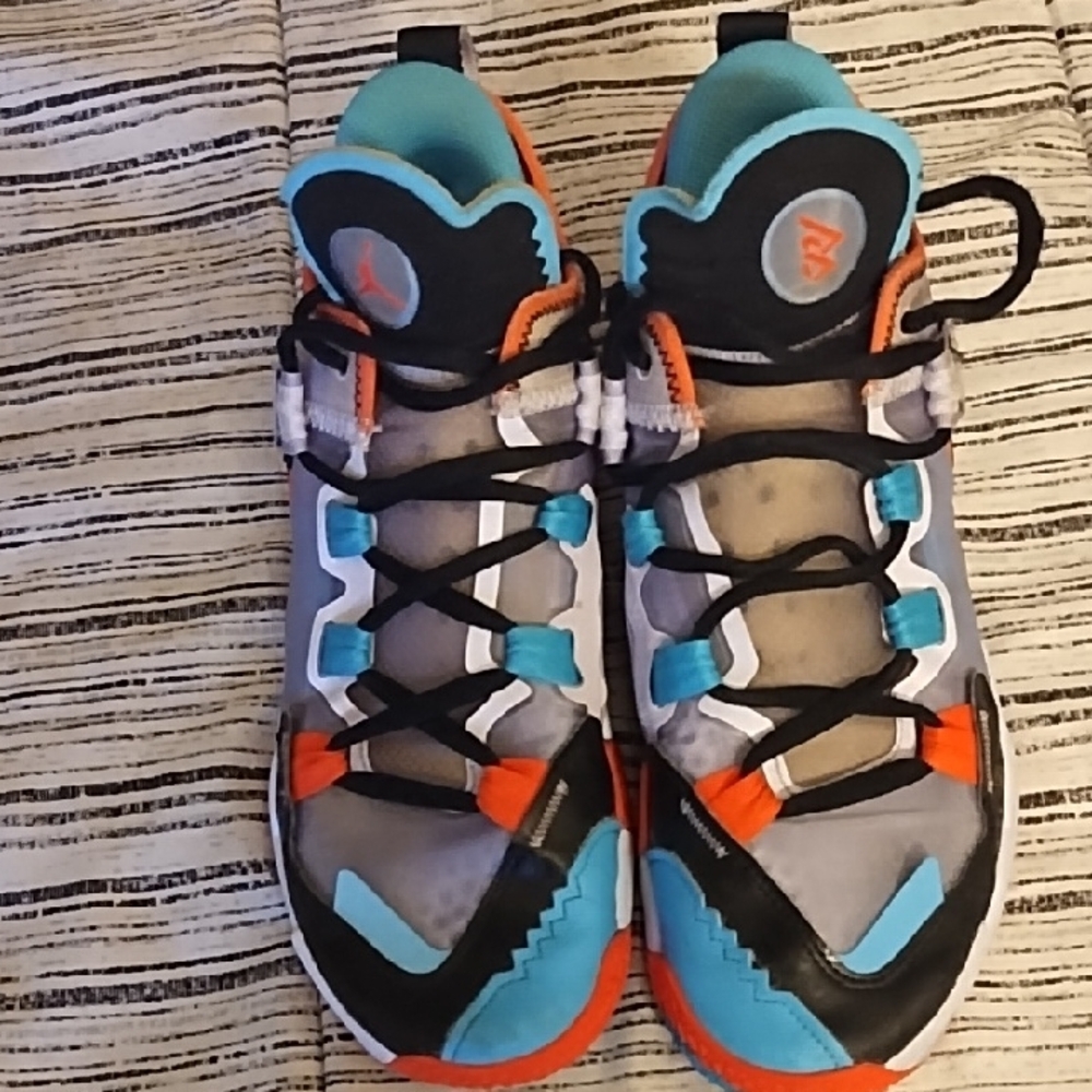 Jordan Athletic Shoes - Black, Blue, Orange